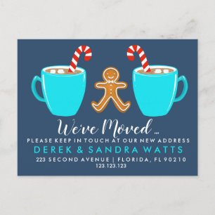 Cartão Postal De Anúncio Mudança de endereço que mudamos para casa Natal An