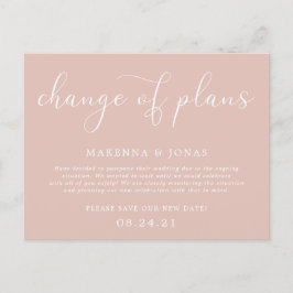 Cartão Postal De Anúncio Mudança de Planos Adiamento de Casamento