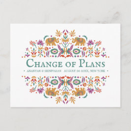 Cartão Postal De Anúncio MUDANÇA DE PLANOS PARA O Casamento De Elefantes Fl