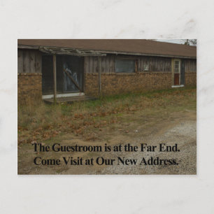 Cartão Postal De Anúncio Mudança do cartão de endereço: Guestroom