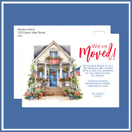 Cartão Postal De Anúncio Mudança Familiar na Temporada de Verão