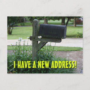 Cartão Postal De Anúncio Mudança nova do cartão de endereço