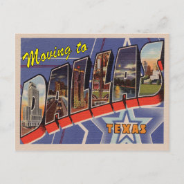Cartão Postal De Anúncio Mudando para Dallas TX Diversão vintage Mudança de