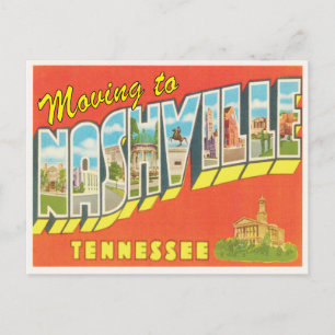 Cartão Postal De Anúncio Mudando para Nashville Tenn Vintage Change of Addr