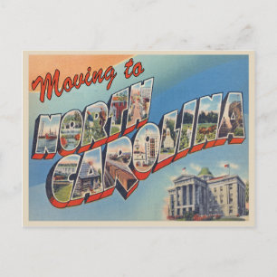 Cartão Postal De Anúncio Mudando para o Carolina do Norte Antiga Mudança de