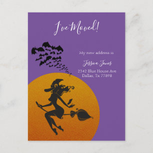 Cartão Postal De Anúncio Mudei o Aviso de Novo Endereço para o Dia das Brux
