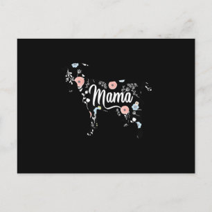 Cartão Postal De Anúncio Mulheres Mamãe Goat Floral Mãe Amante Mor Avó