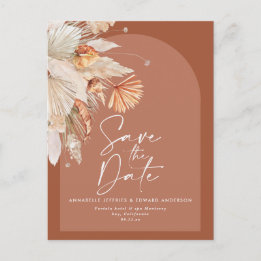 Cartão Postal De Anúncio Na moda de erva-de-pampas-boêmia moderna