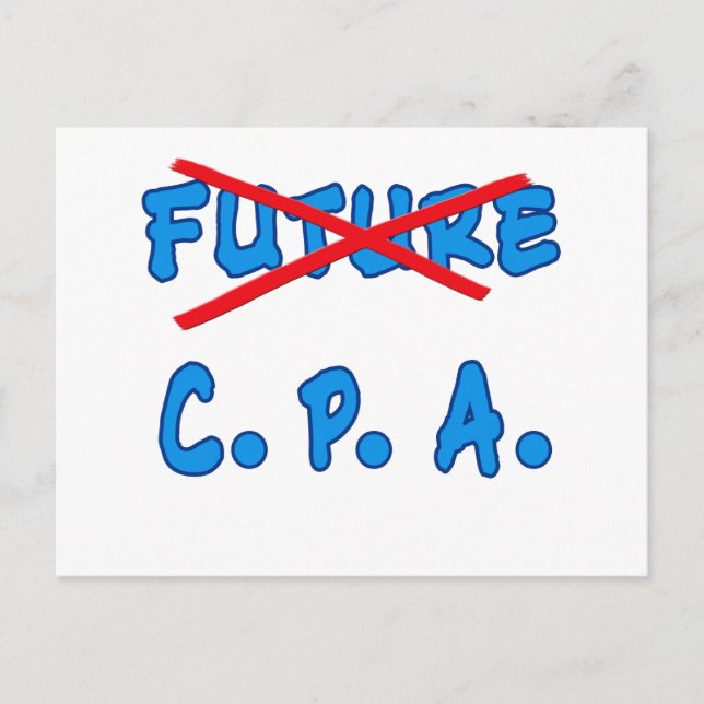 Cartão Postal De Anúncio Não Mais Design de Graduação CPA Futura (Frente)