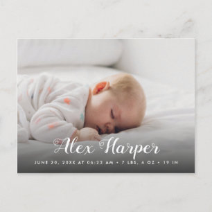 Cartão Postal De Anúncio Nascimento clássico da colagem da foto