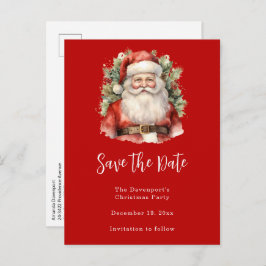 Cartão Postal De Anúncio Natais vintages que Santa Claus sorri