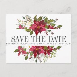 Cartão Postal De Anúncio Natal | Casamento de Inverno no NATAL marque a dat