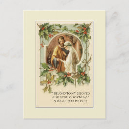 Cartão Postal De Anúncio Natal Católico SALVAR A DATA