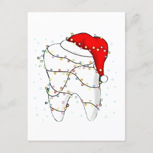 Cartão Postal De Anúncio Natal Dental Dunny Dentista Férias