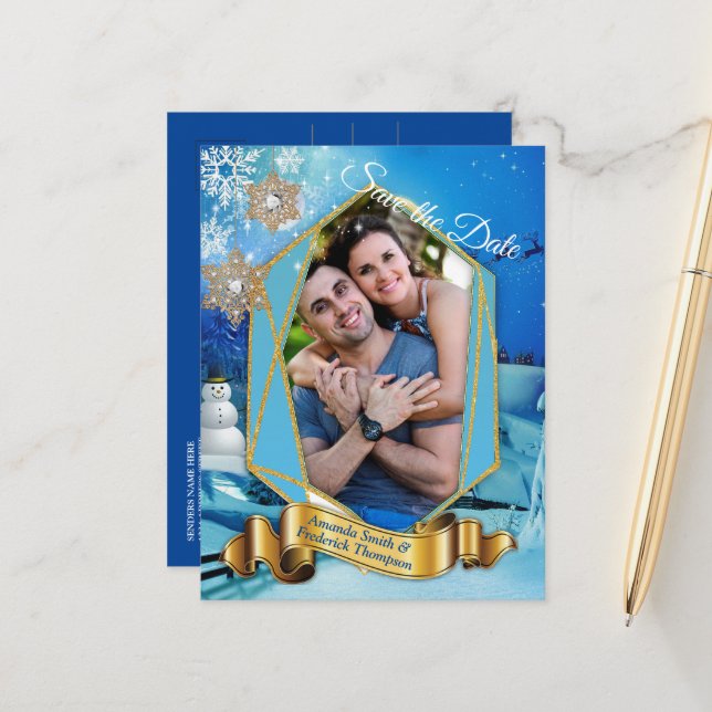 Cartão Postal De Anúncio Natal e Ano Novo de 2024 (Frente/Verso In Situ)