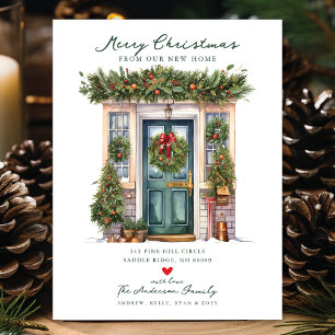 Cartão Postal De Anúncio Natal Mudança de Casa Nova