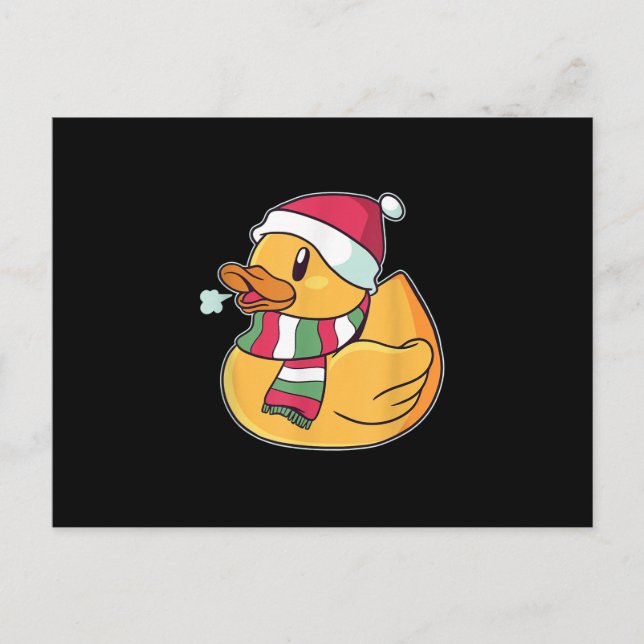 Cartão Postal De Anúncio Natal Pato Dub Fofo (Frente)