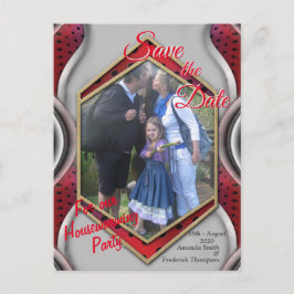 Cartão Postal De Anúncio Negrito Textura Moderna Metálica 3D Vermelha e Cin