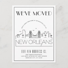 Cartão Postal De Anúncio New Orleans Modern Deco | Mudança de endereço