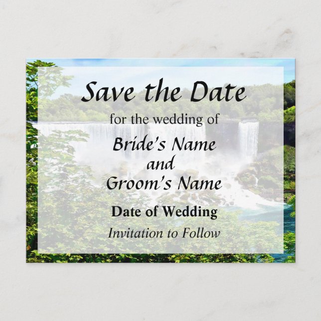 Cartão Postal De Anúncio Niagara Falls - Quedas de Véus Americanas e Bridas (Frente)