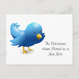 Cartão Postal De Anúncio Ninho Novo de Pássaro Bonito
