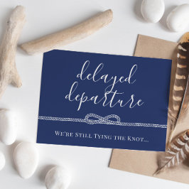 Cartão Postal De Anúncio Nó de Corda Náutica Adia Casamento
