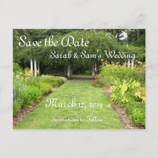 Cartão Postal De Anúncio No tema do jardim