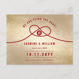 Cartão Postal De Anúncio Nó Vermelho Dupla Felicidade Chinês Salva O Dia