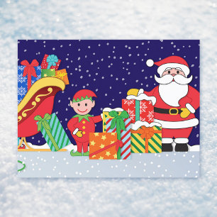 Cartão Postal De Anúncio Noite antes do Natal