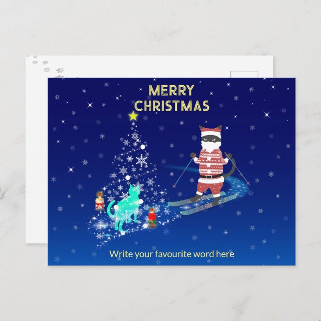 Cartão Postal De Anúncio Noite de Aquecimento Cardíaco dos papais noeis (Frente/Verso)