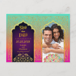 Cartão Postal De Anúncio Noites árabes de Bollywood salvam a data