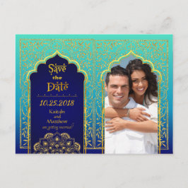 Cartão Postal De Anúncio Noites Árabes de Bollywood Salve a Data