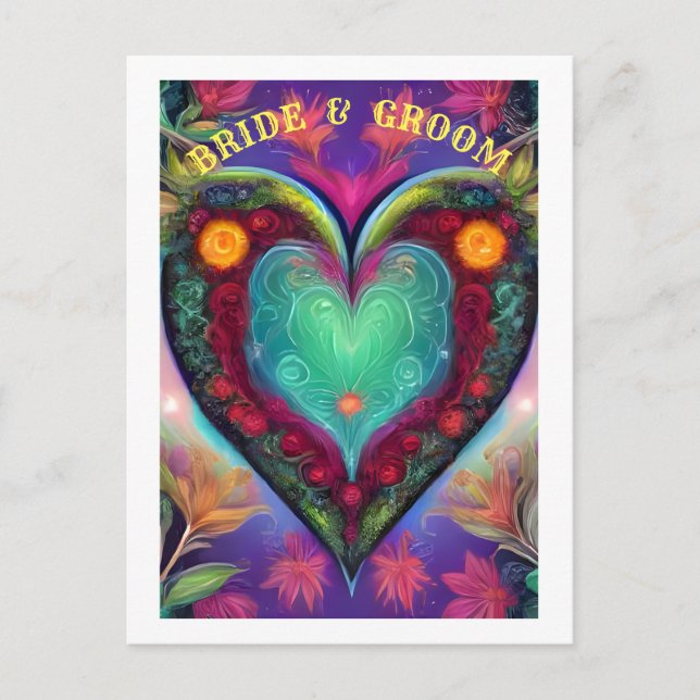 CARTÃO POSTAL DE ANÚNCIO  NOIVA E NOIVO   (Frente)