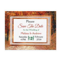 Noivado de Folhas de Outono Save the Date