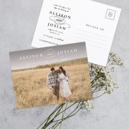 Cartão Postal De Anúncio Nomes de Tipografia Elegante Clássica Foto Sav Cas