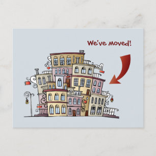 Cartão Postal De Anúncio Nós movemos o cartão-postal