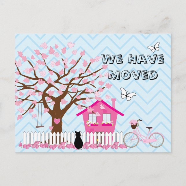 Cartão Postal De Anúncio Nós movemos o cartão-postal (Frente)