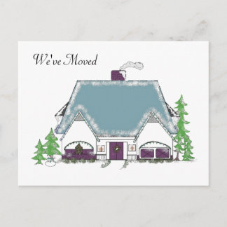 Cartão Postal De Anúncio Nós Mudamos o Design da Casa Aconchegante
