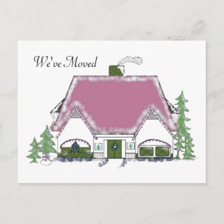 Cartão Postal De Anúncio Nós Mudamos o Design da Casa Aconchegante