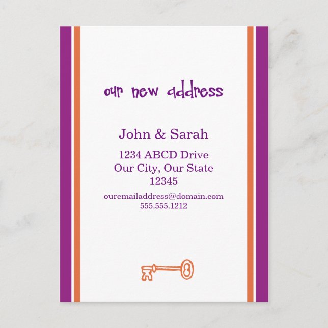 Cartão Postal De Anúncio Nós nos mudamos! (Frente)