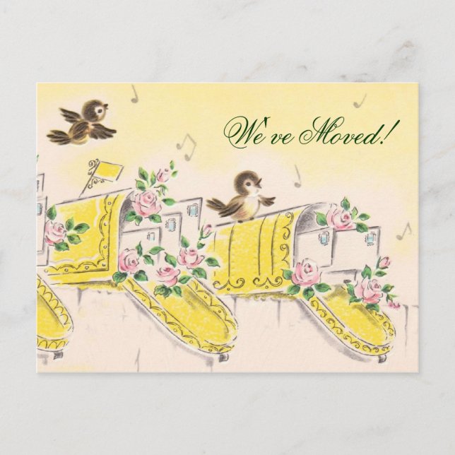 Cartão Postal De Anúncio Nós nos mudamos! (Frente)