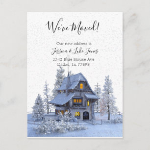 Cartão Postal De Anúncio Nós nos mudamos Aviso de novo endereço Mudando Nat