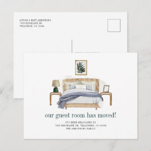 Cartão Postal De Anúncio Nós nos mudamos Boho Chic Novo Endereço Mudando