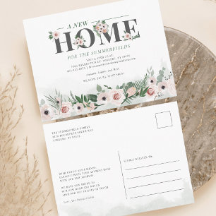 Cartão Postal De Anúncio Nós nos mudamos Elegant Moving