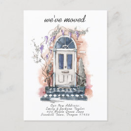 Cartão Postal De Anúncio Nós nos Mudamos - Endereço Novo Moderno Aquarela P