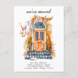 Cartão Postal De Anúncio Nós nos Mudamos - Endereço Novo Moderno Aquarela P