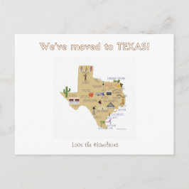 Cartão Postal De Anúncio Nós nos mudamos para o Texas - Cartão-postal