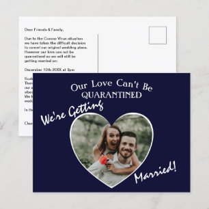 Cartão Postal De Anúncio Nós Vamos Nos Casar Casamento Simples