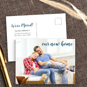 Cartão Postal De Anúncio Nossa Nova Casa Personalizada Foto de Página Intei