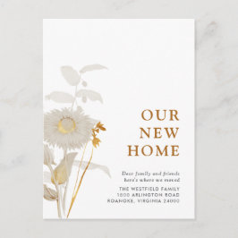 Cartão Postal De Anúncio Nossas Novas Flores de Vintagem Doméstica e Movime